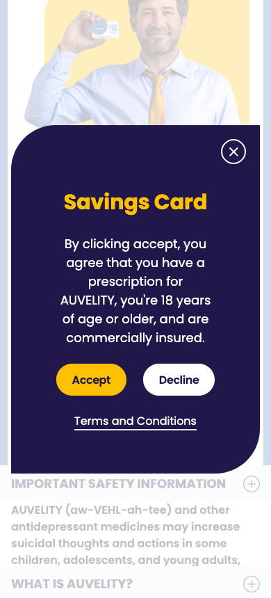 Savings Card Modal