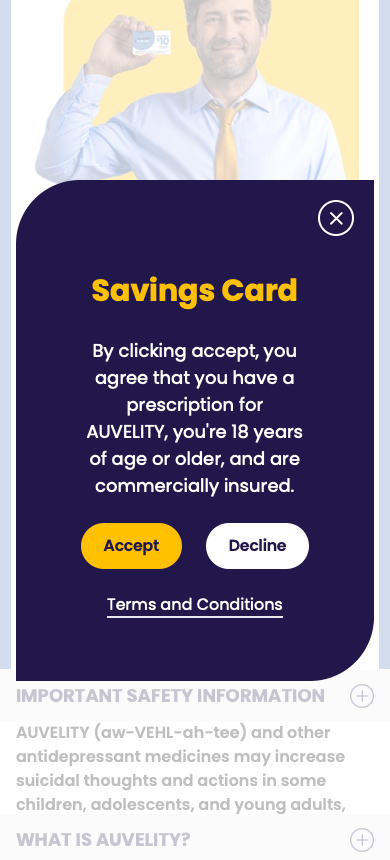 Savings Card Modal
